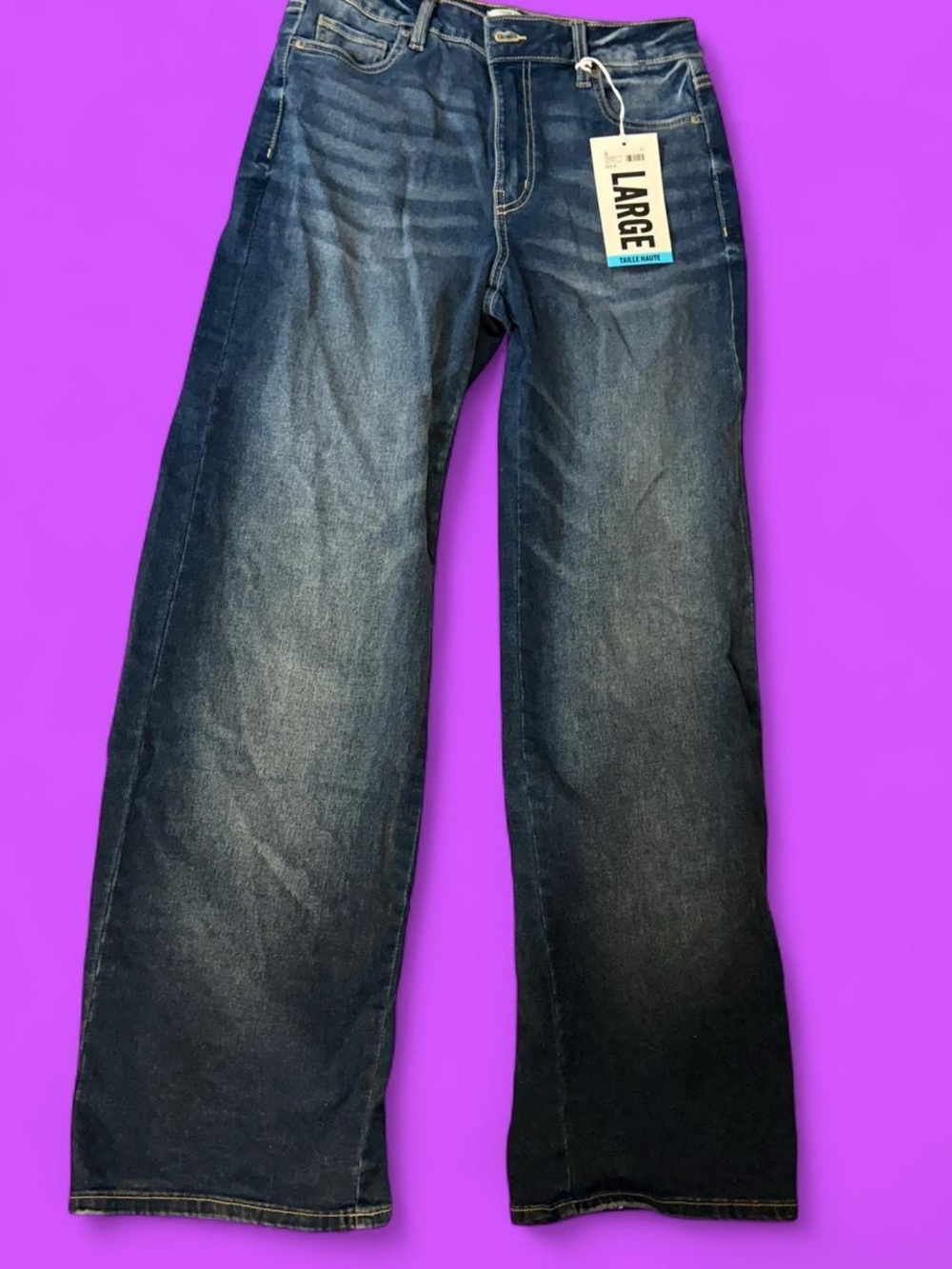 refuge Dark Blue Wide Leg Jeans